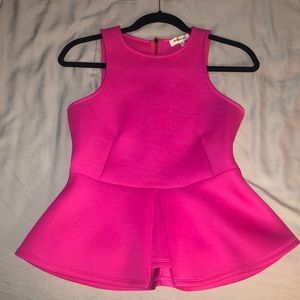 Hot pink Peplum Top